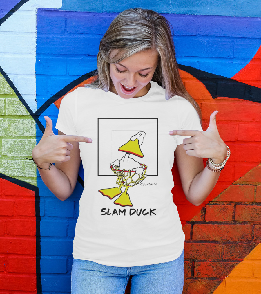 John Baron Slam Duck Basketball Humor T-Shirt
