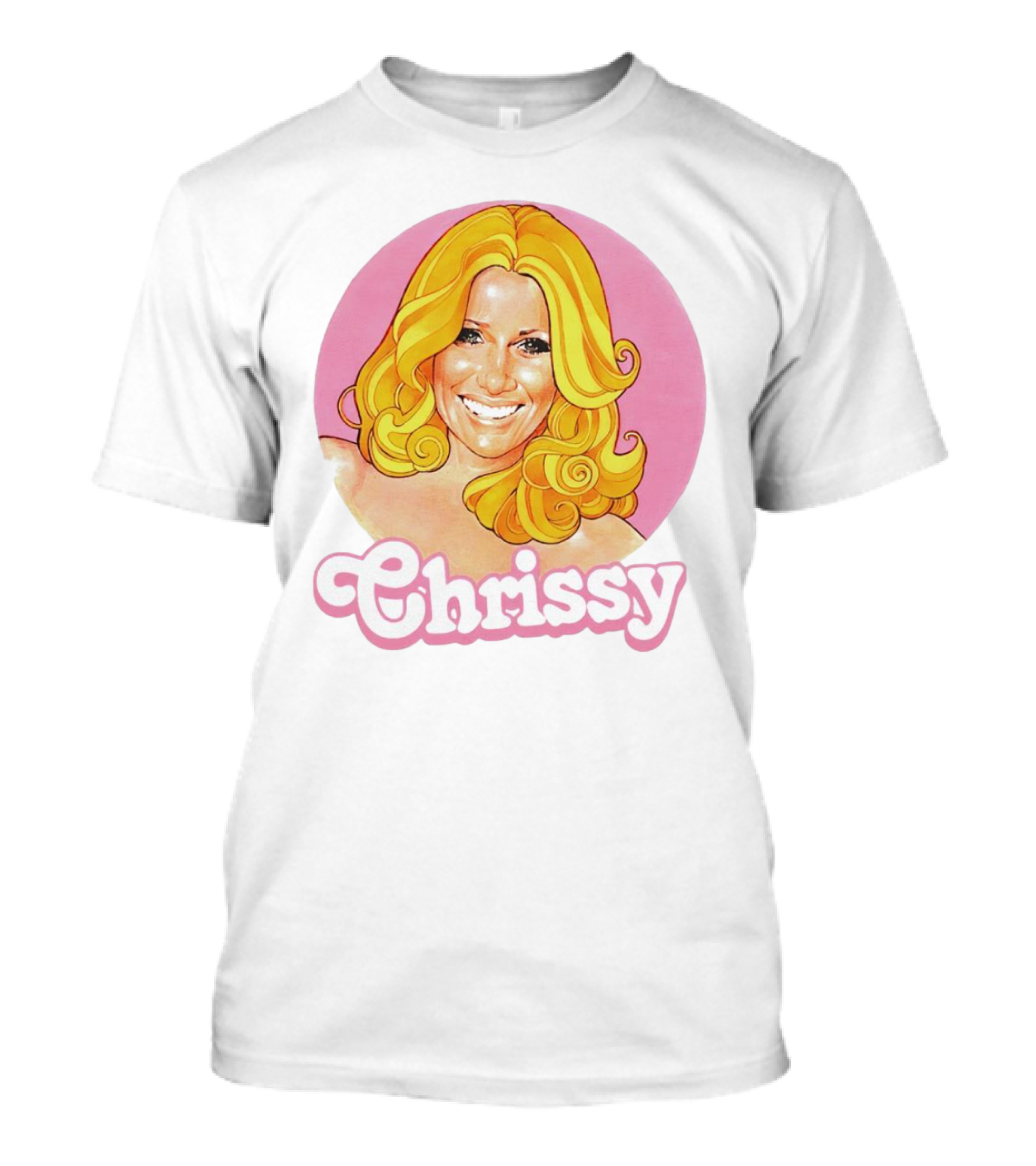 RIP Suzanne Somers Chrissy Pink Circle T-Shirt