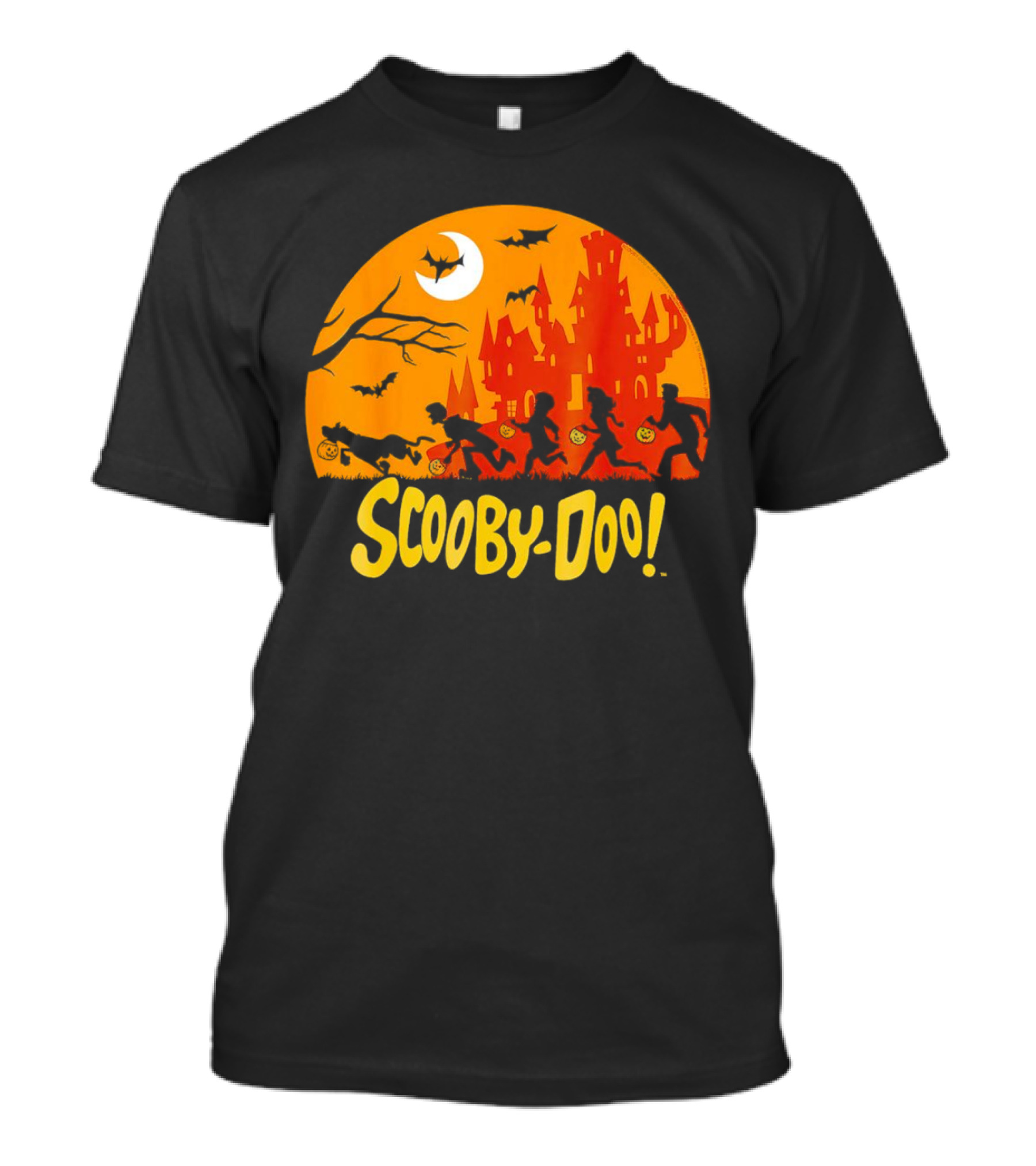 Scooby-Doo Halloween Run With Haunted Castle And Bats T-Shirt