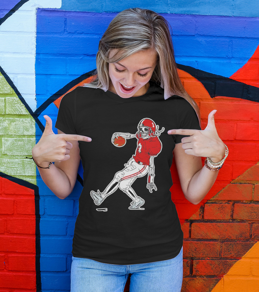 Sterling Shepard Oklahoma Sooners Tuck Fexas Skeleton Football Player T-Shirt