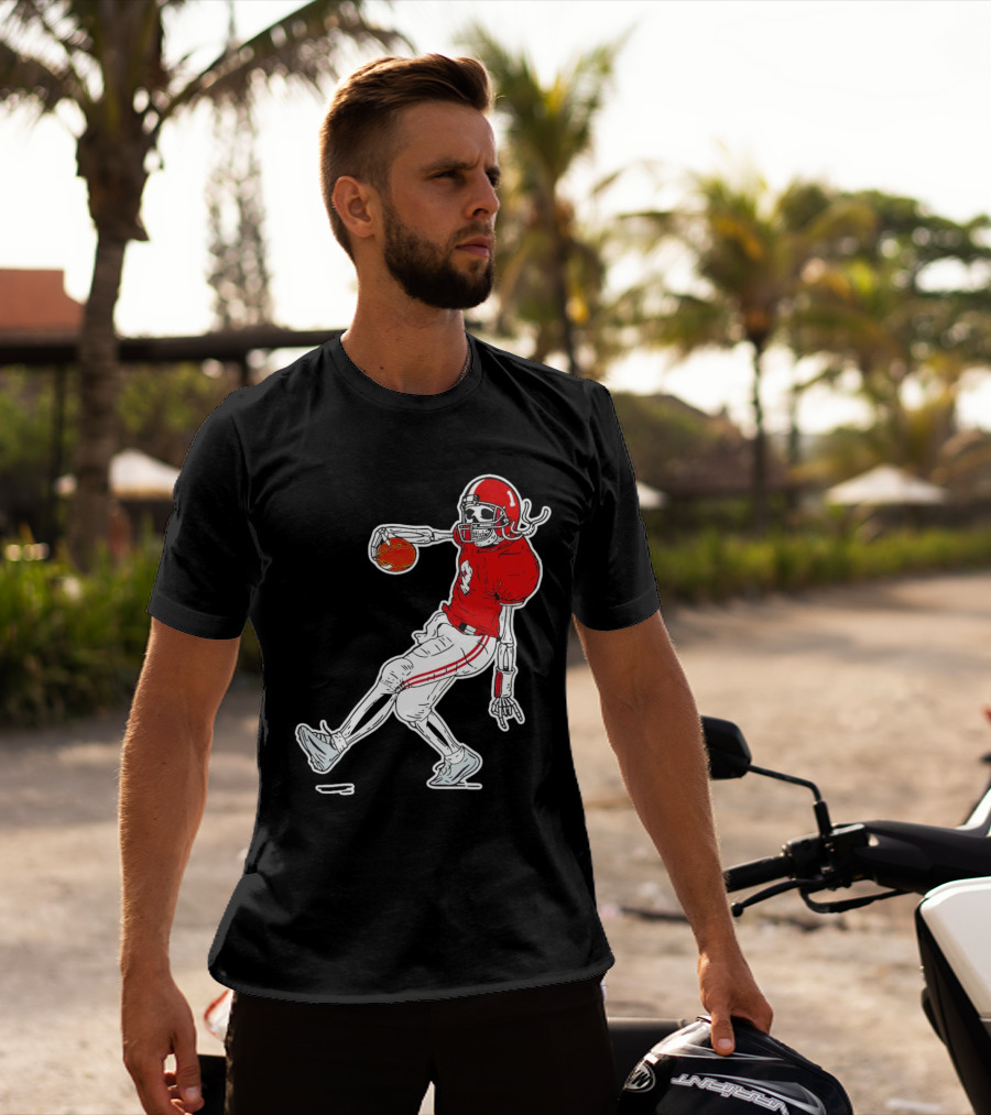 Sterling Shepard Oklahoma Sooners Tuck Fexas Skeleton Football Player T-Shirt