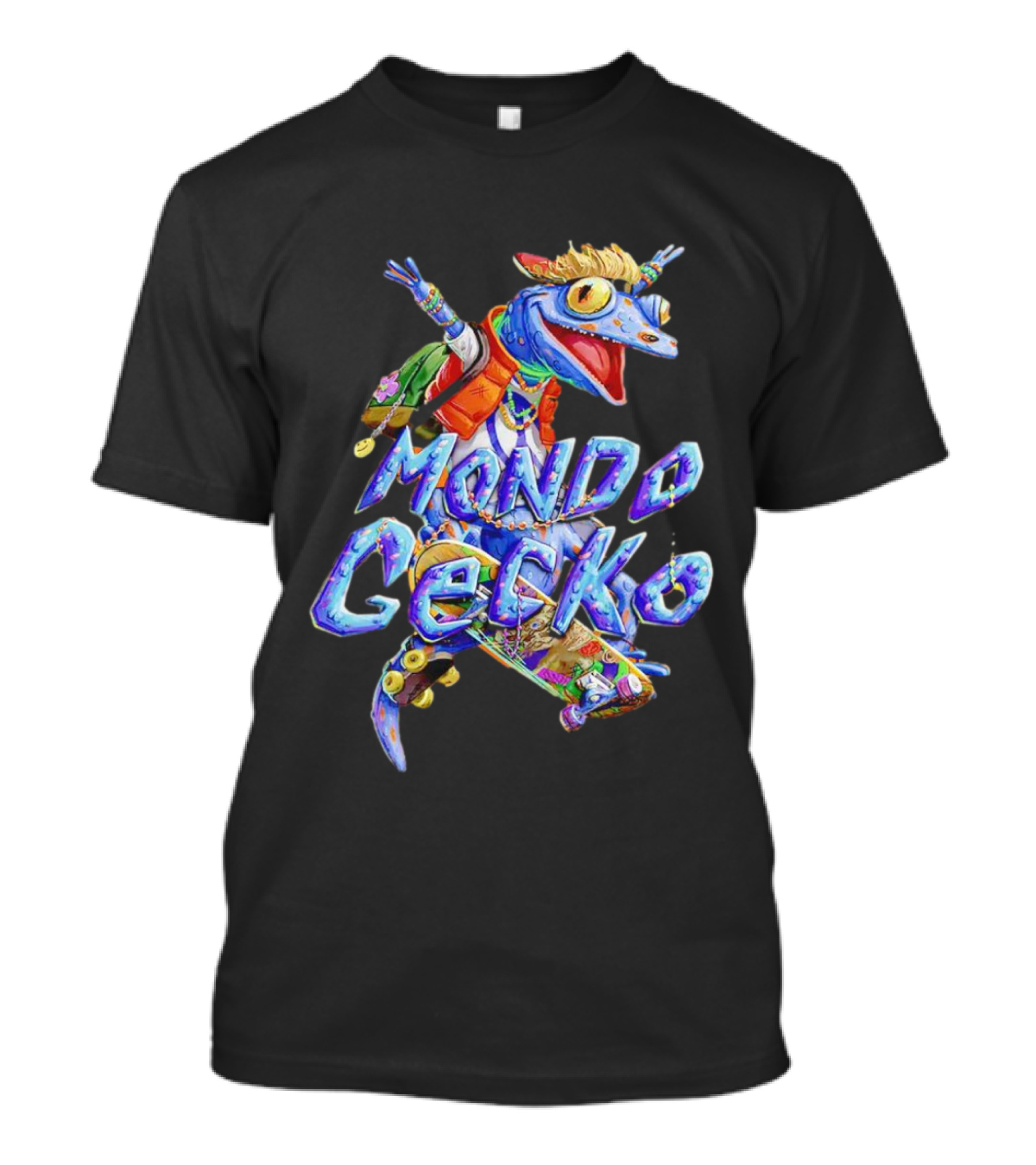 Teenage Mutant Mayhem Mondo Gecko Colorful Skater Adventure T-Shirt