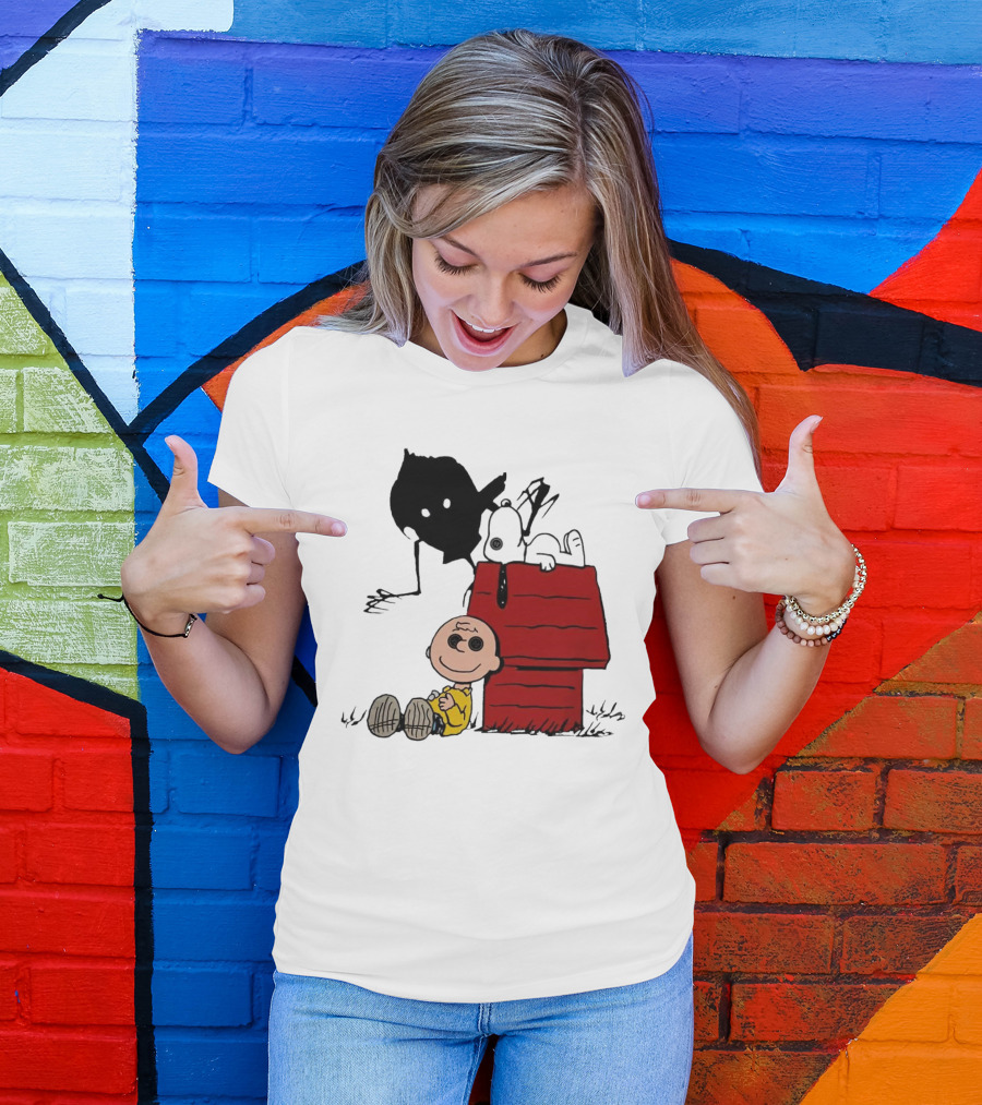 Charlie Brown Snoopy Coraline Button Eyes Shadow T-Shirt