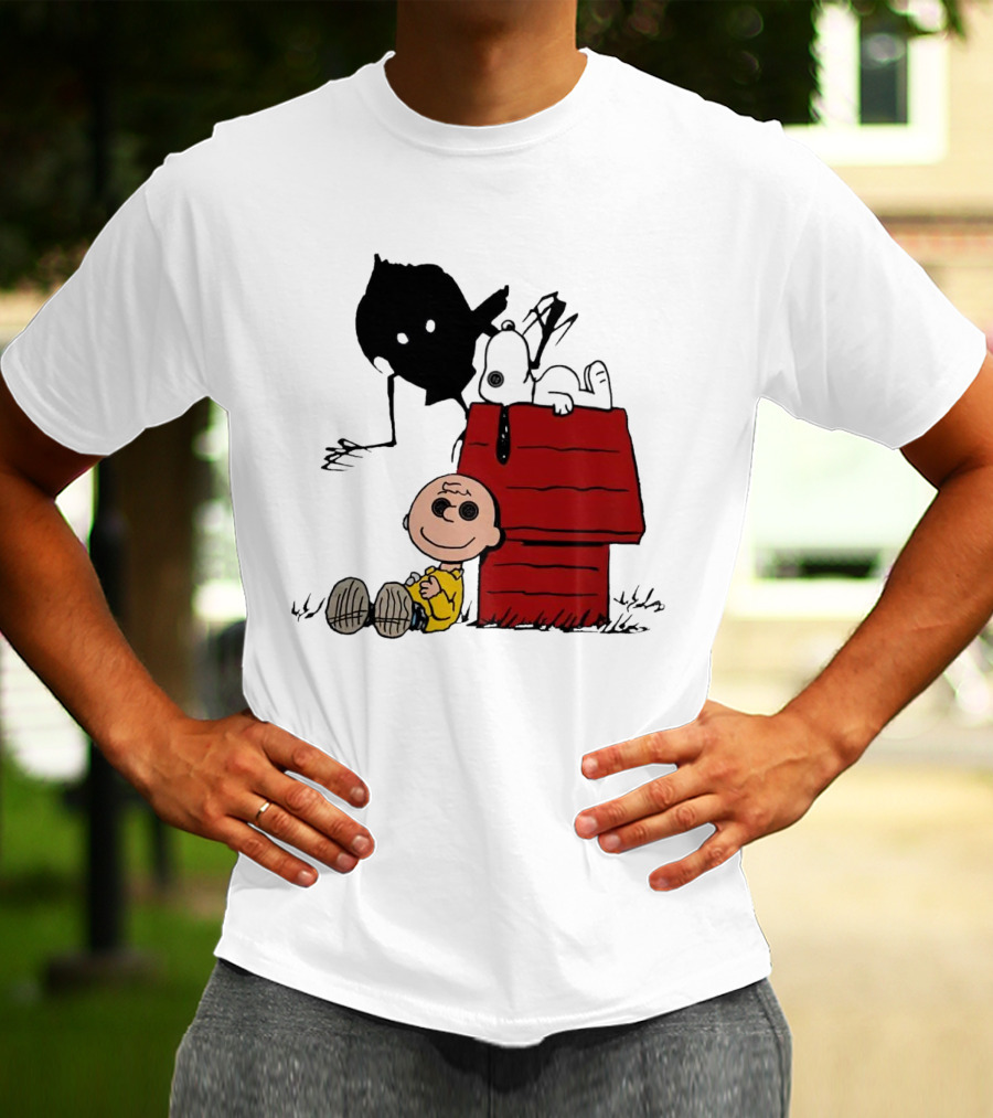Charlie Brown Snoopy Coraline Button Eyes Shadow T-Shirt