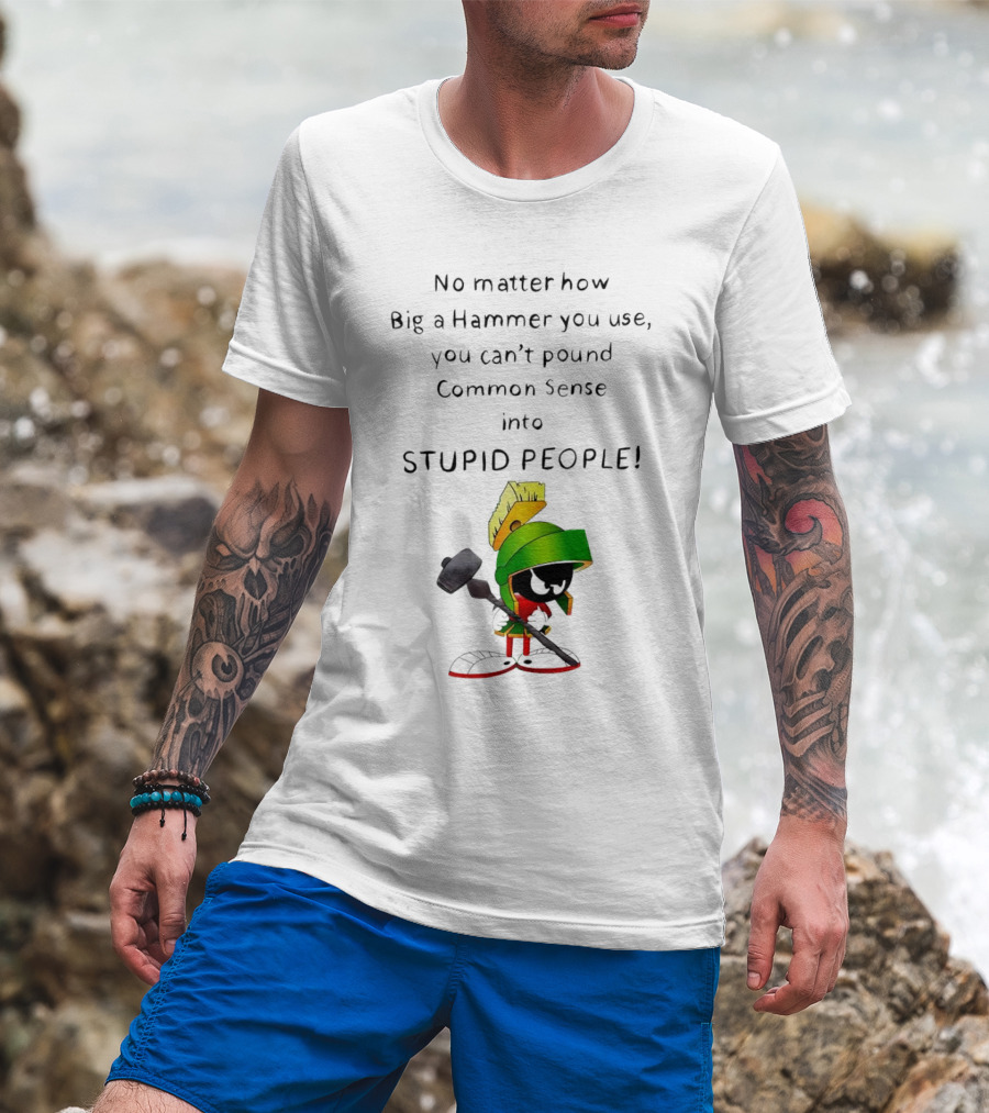 No Matter How Big A Hammer You Use, You Can't Pound Common Sense Into Stupid People T-Shirt