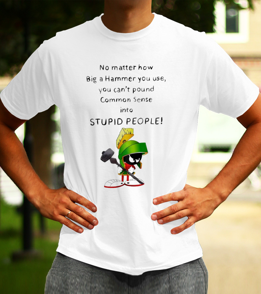No Matter How Big A Hammer You Use, You Can't Pound Common Sense Into Stupid People T-Shirt