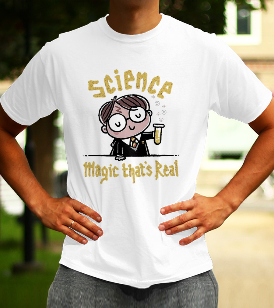 Science Magic That’s Real Wizard With Potion T-Shirt