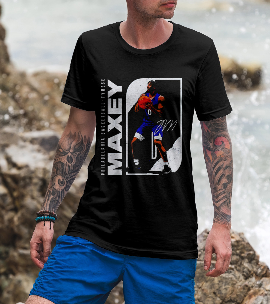 Philadelphia Basketball Tyrese Maxey T-Shirt