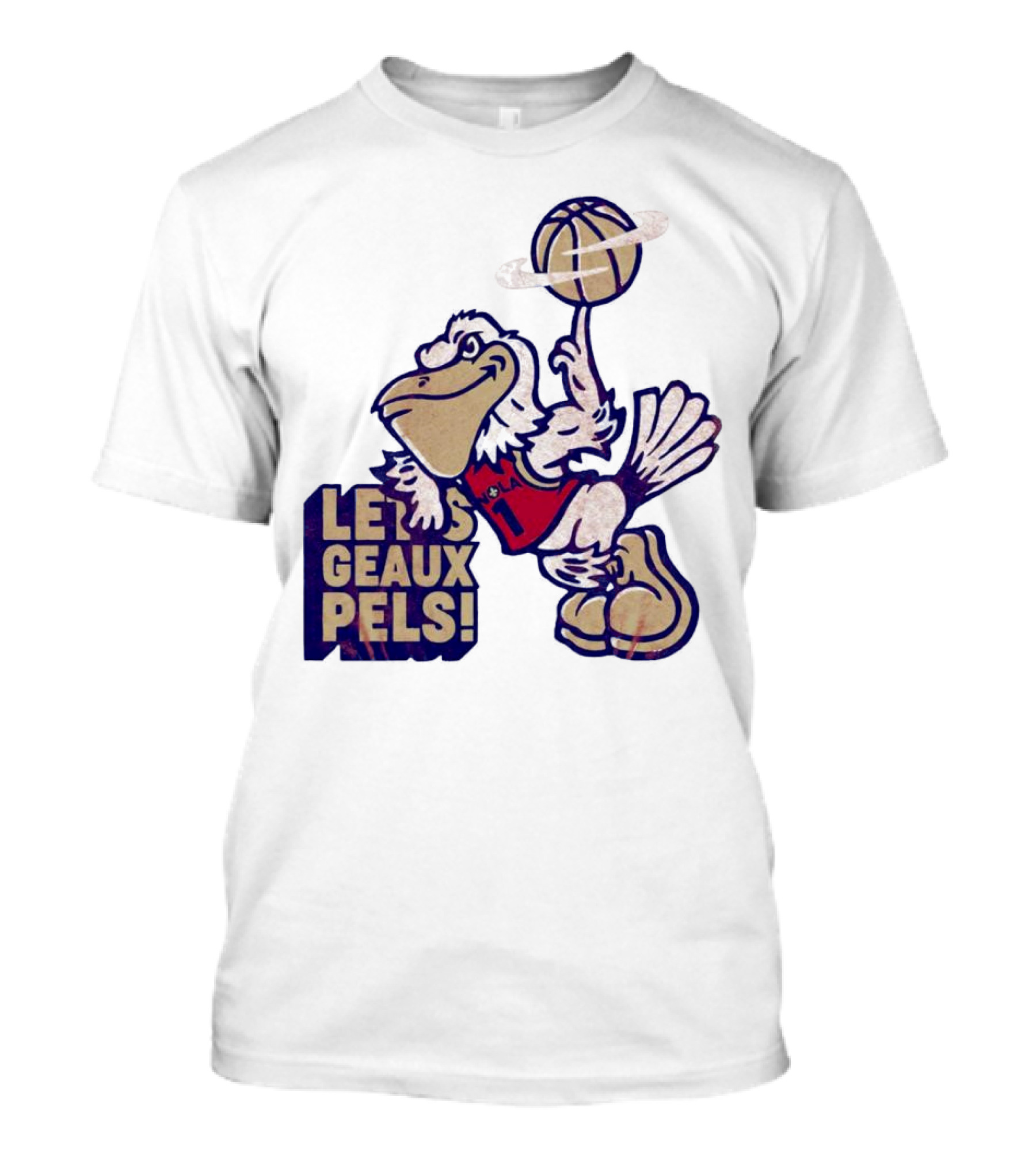 Let’s Geaux Pels Basketball Pelican T-Shirt