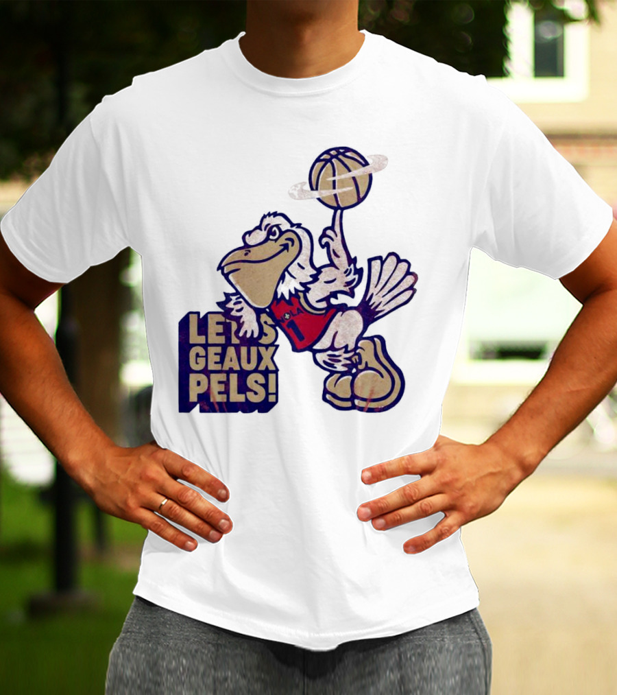 Let’s Geaux Pels Basketball Pelican T-Shirt