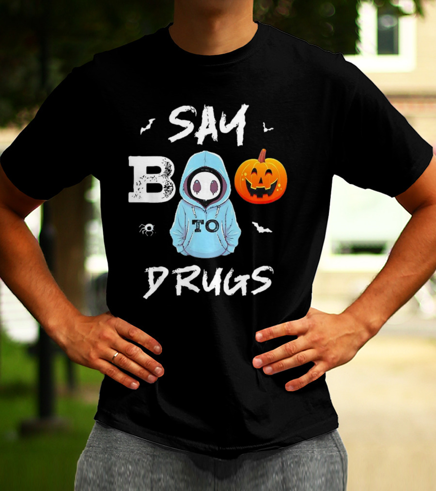Say Boo To Drugs Halloween Hoodie Ghost Pumpkin T-Shirt