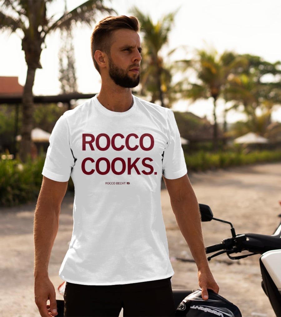 Rocco Cooks Rocco Becht Football T-Shirt