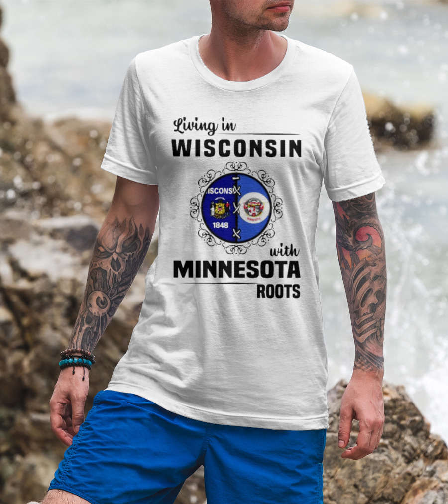 Wisconsin Pride Minnesota Roots United State Crests T-Shirt