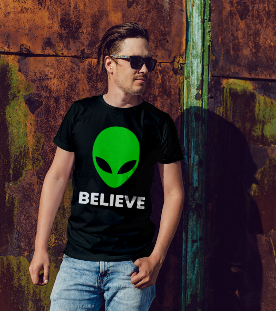 Believe Alien Green T-Shirt