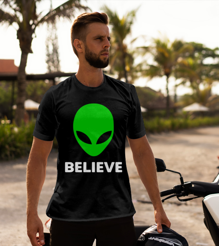 Believe Alien Green T-Shirt