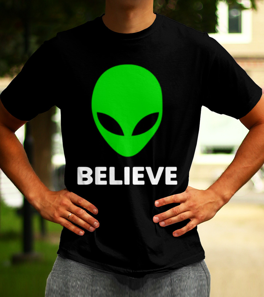 Believe Alien Green T-Shirt