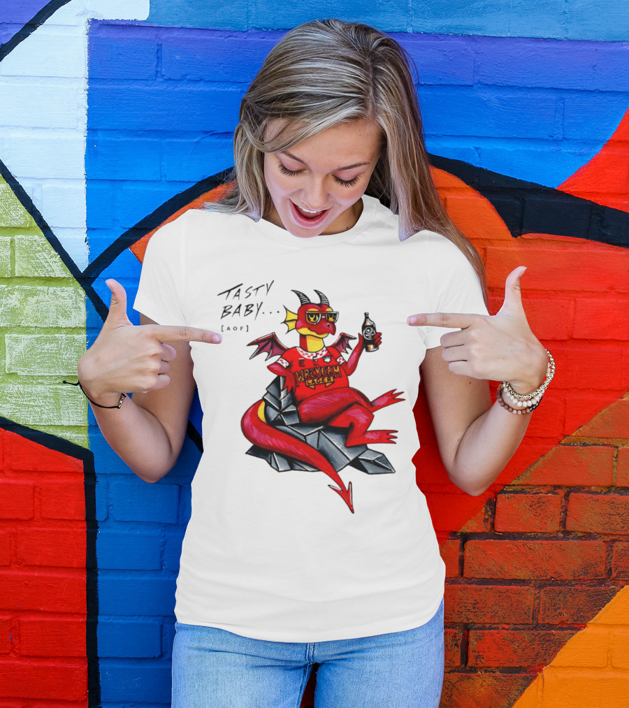 Wrexham Lager Dragon Tasty Baby Cool Style Image T-Shirt
