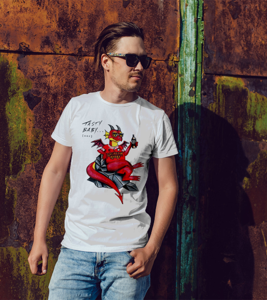 Wrexham Lager Dragon Tasty Baby Cool Style Image T-Shirt