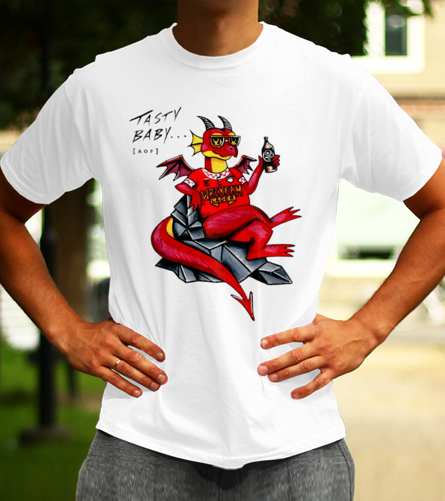Wrexham Lager Dragon Tasty Baby Cool Style Image T-Shirt