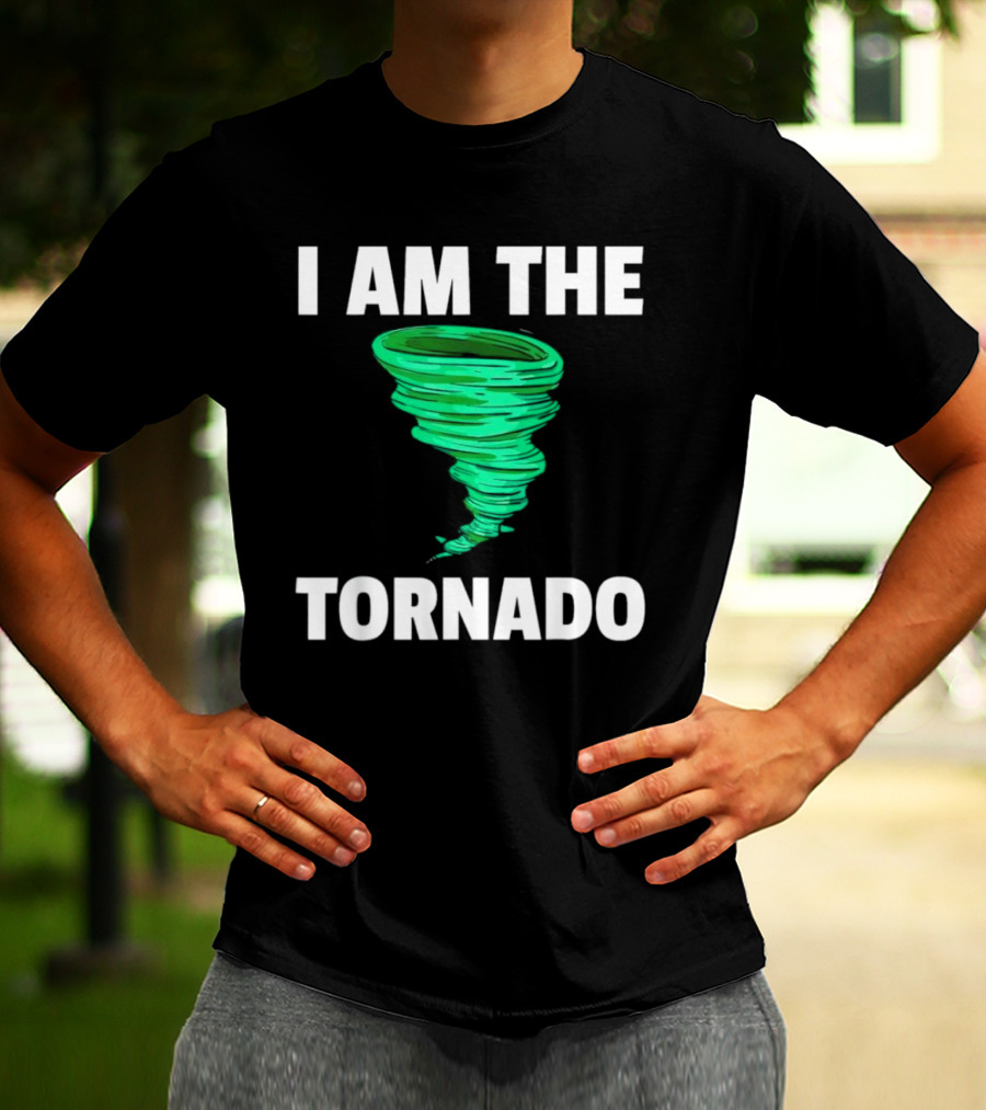 I AM THE TORNADO Green Spiral T-Shirt