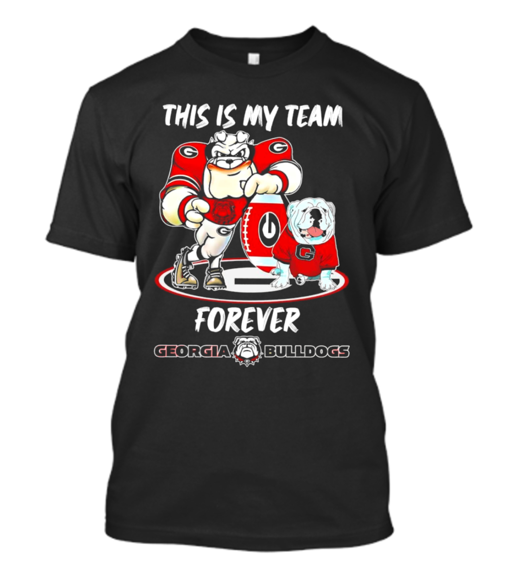 Georgia Bulldogs This Is My Team Forever Mascot Collection T-Shirt
