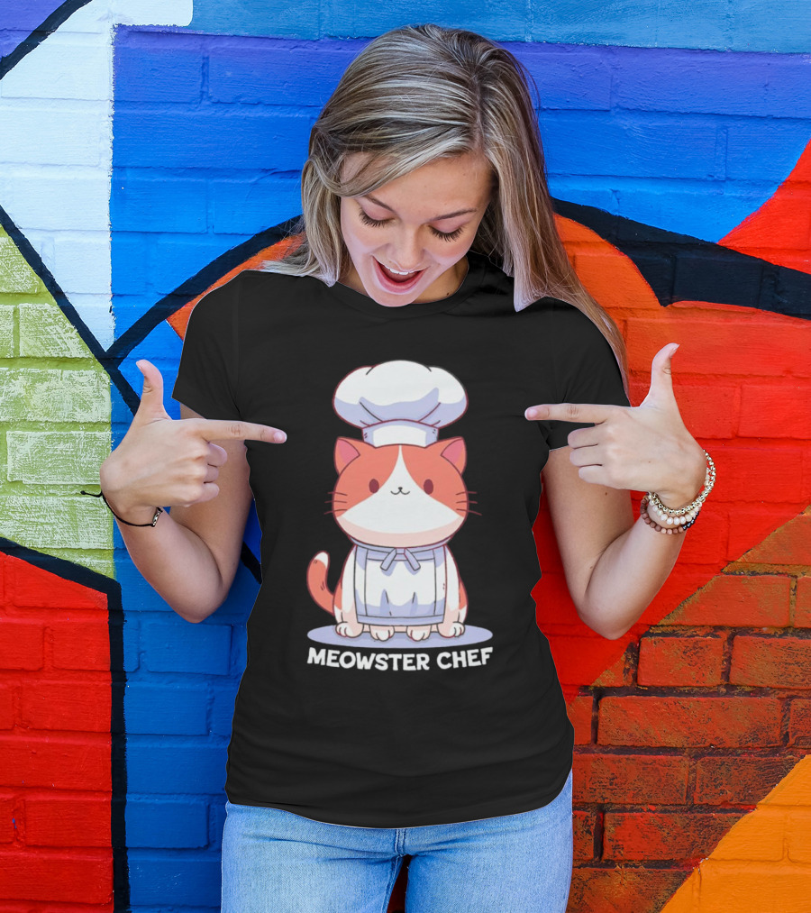 Meowster Chef Adorable Cat Cooking T-Shirt