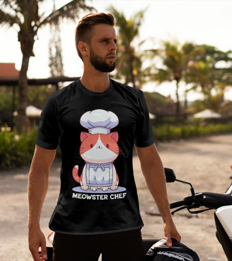 Meowster Chef Adorable Cat Cooking T-Shirt