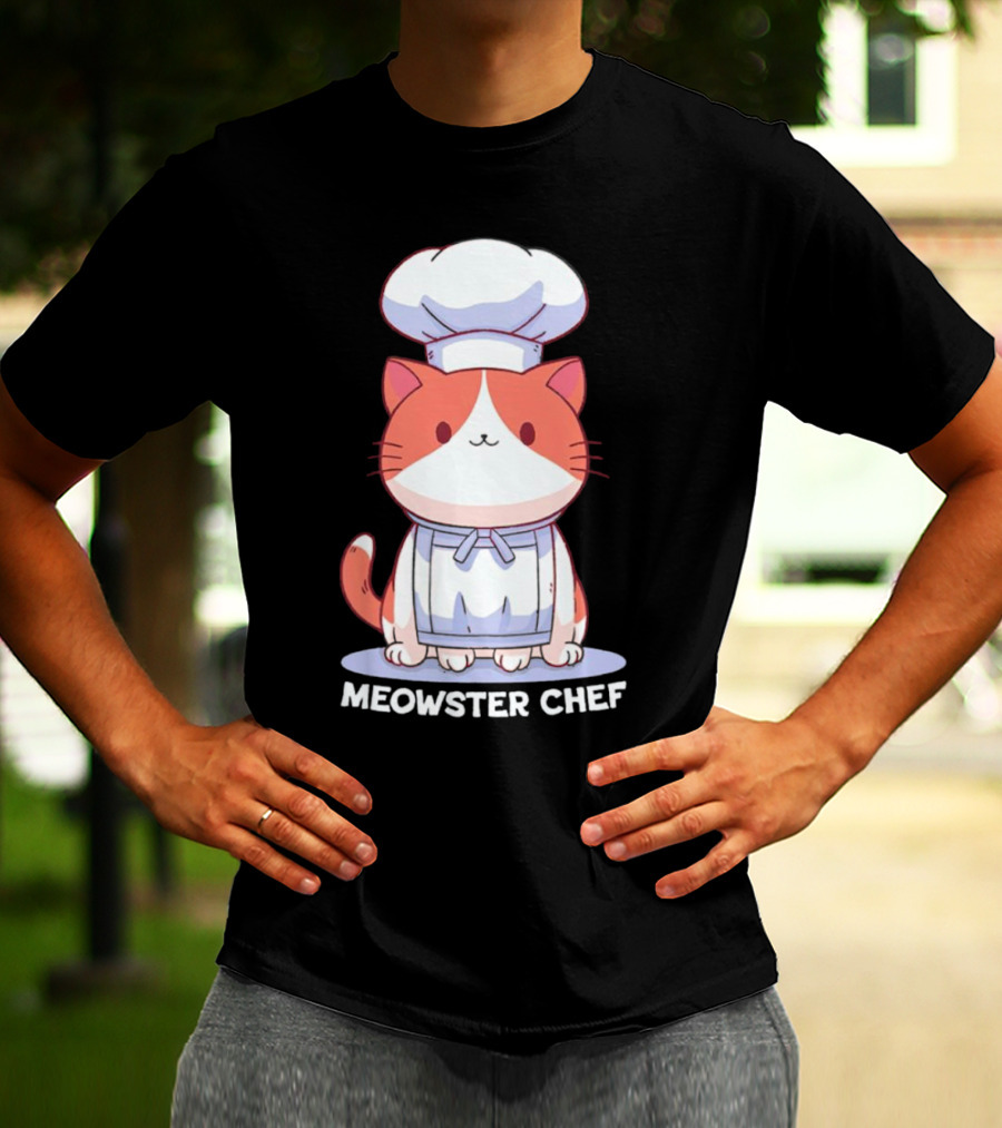 Meowster Chef Adorable Cat Cooking T-Shirt
