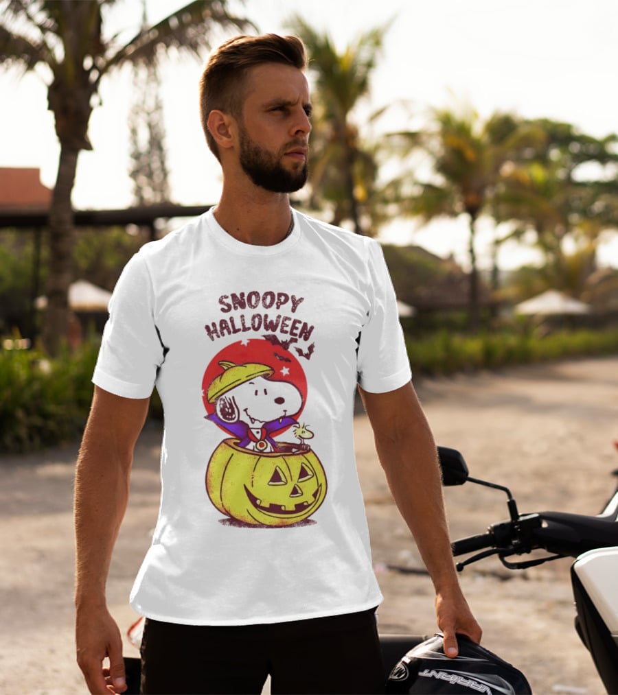 Snoopy Halloween Woodstock Peanuts Pumpkin T-Shirt