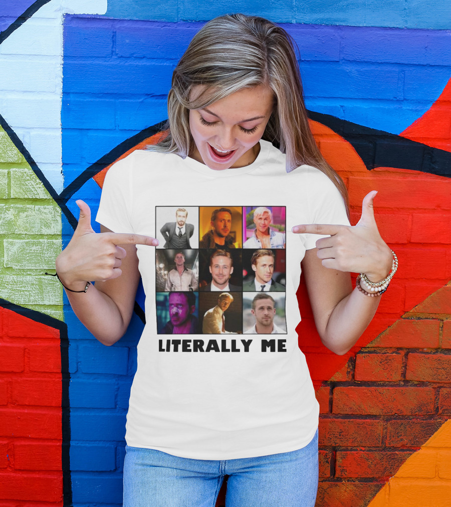 Ryan Gosling Literally Me Nine Image Collage T-Shirt