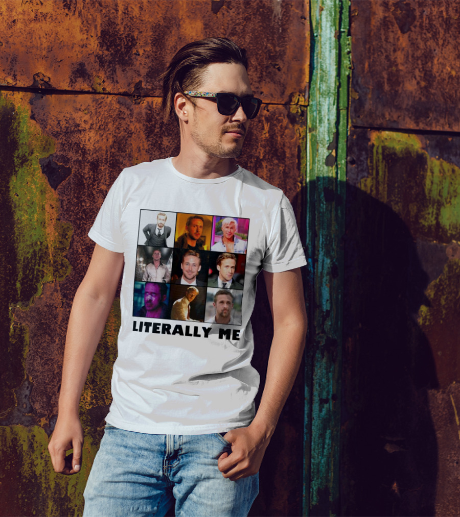 Ryan Gosling Literally Me Nine Image Collage T-Shirt