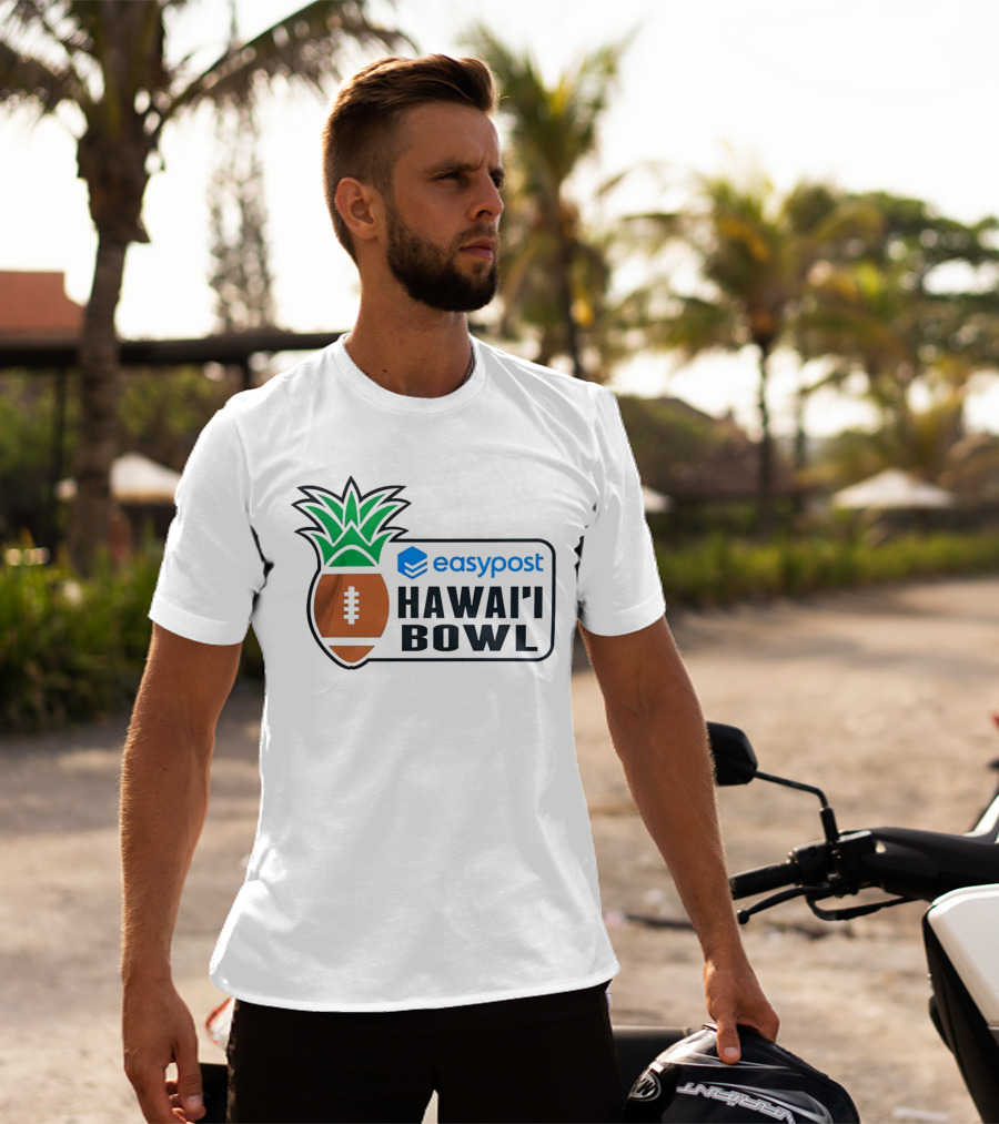 Easypost Hawai’i Bowl Pineapple Football T-Shirt