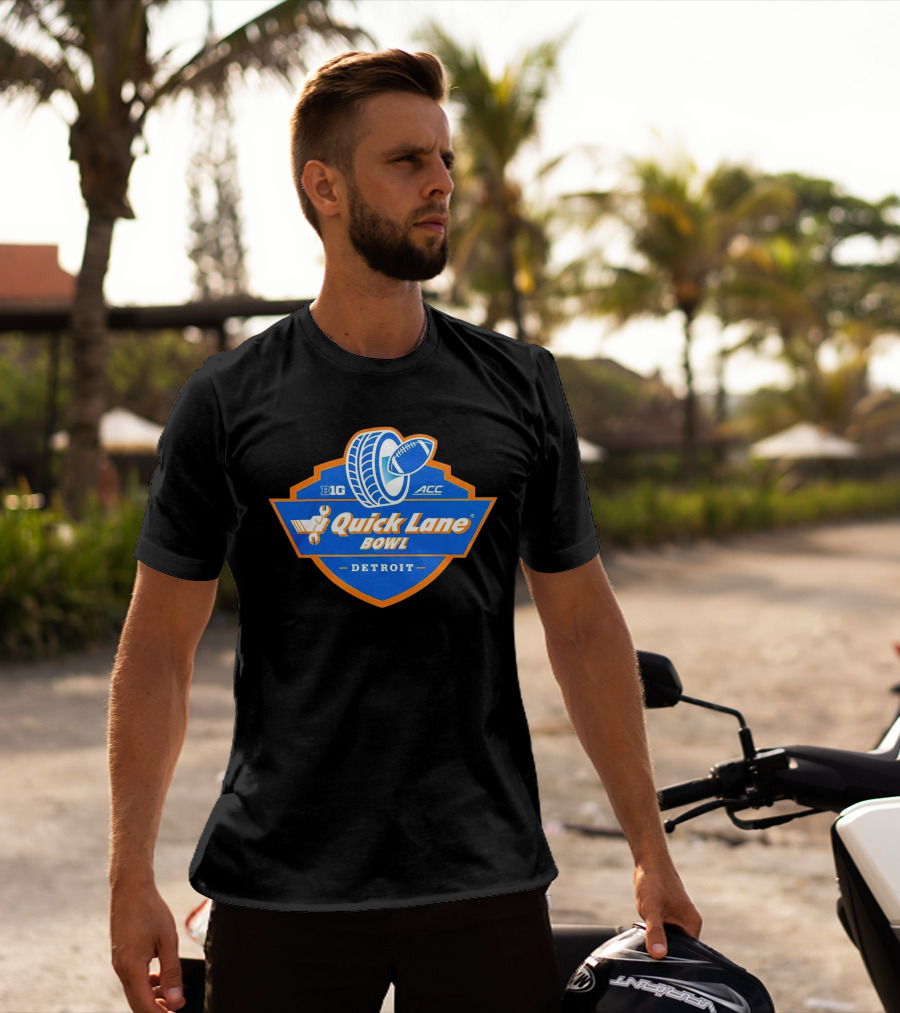 Big ACC Quick Lane Bowl Detroit Football Tire T-Shirt