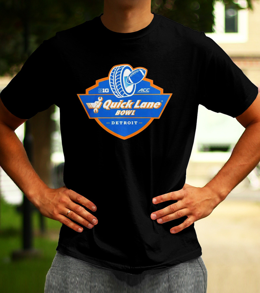 Big ACC Quick Lane Bowl Detroit Football Tire T-Shirt
