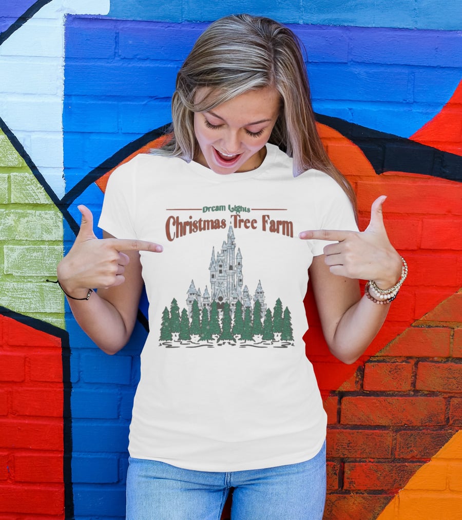Dream Lights Christmas Tree Farm Castle T-Shirt