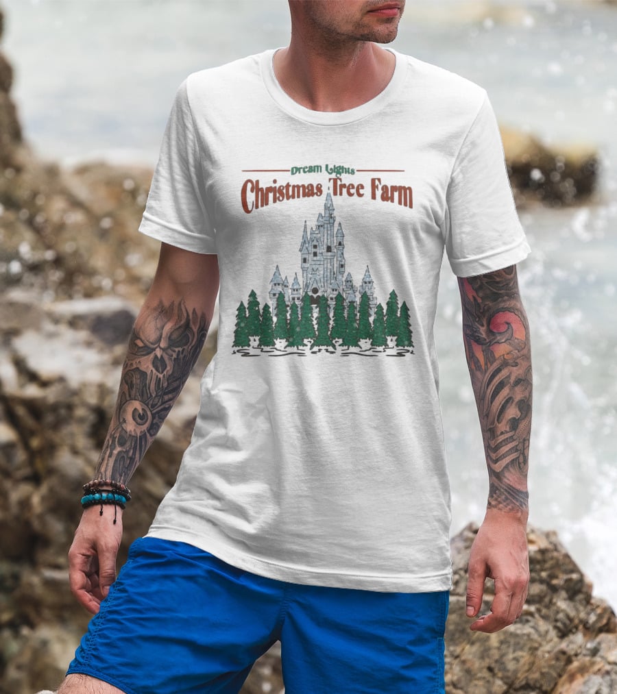 Dream Lights Christmas Tree Farm Castle T-Shirt