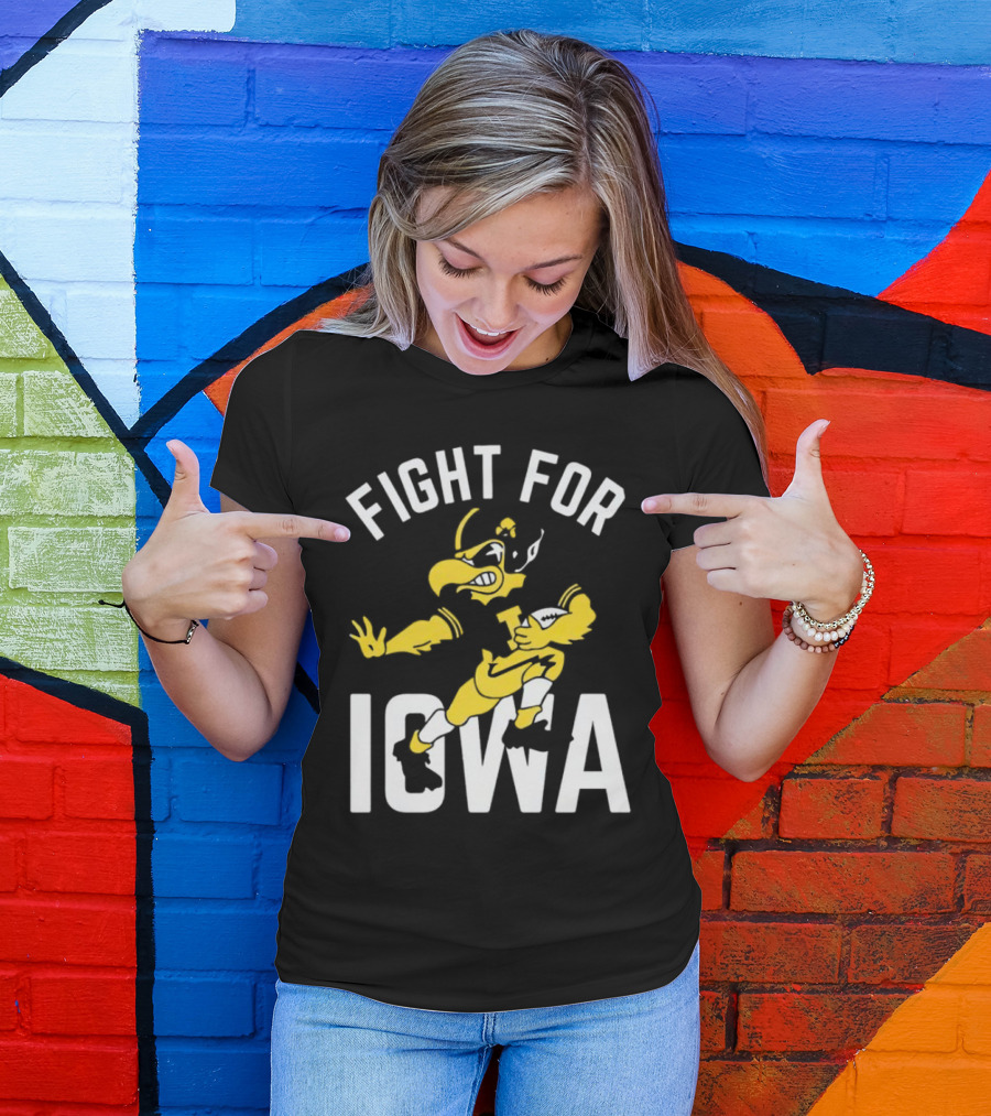 Iowa Hawkeyes Fight For Iowa Mascot Football T-Shirt