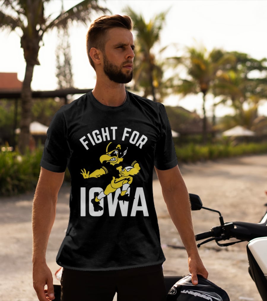 Iowa Hawkeyes Fight For Iowa Mascot Football T-Shirt