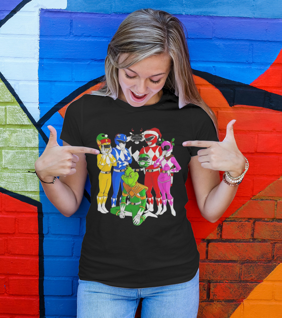 Grinch Rangers Christmas Power T-Shirt