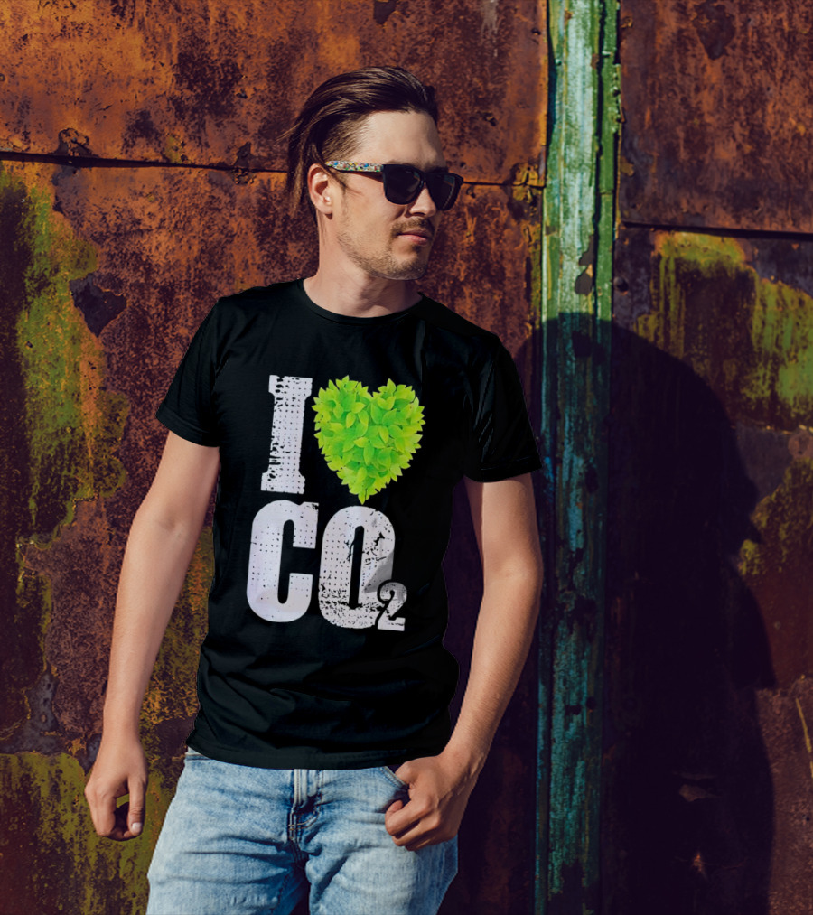 I Love CO2 Leaf Heart T-Shirt