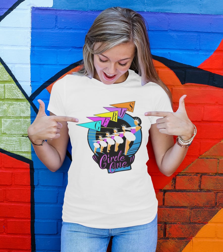Germs Circle One Ballerina Silhouette Retro T-Shirt