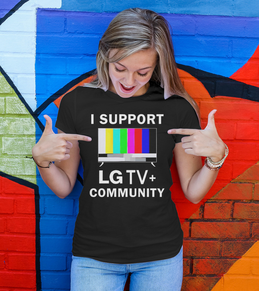 I Support LG TV+ Community Color Bars Display T-Shirt