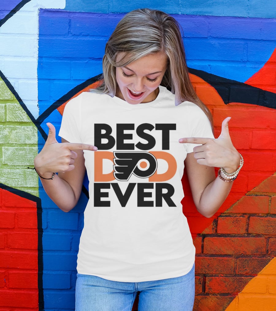 Philadelphia Flyers Logo Best Dad Ever NHL T-Shirt