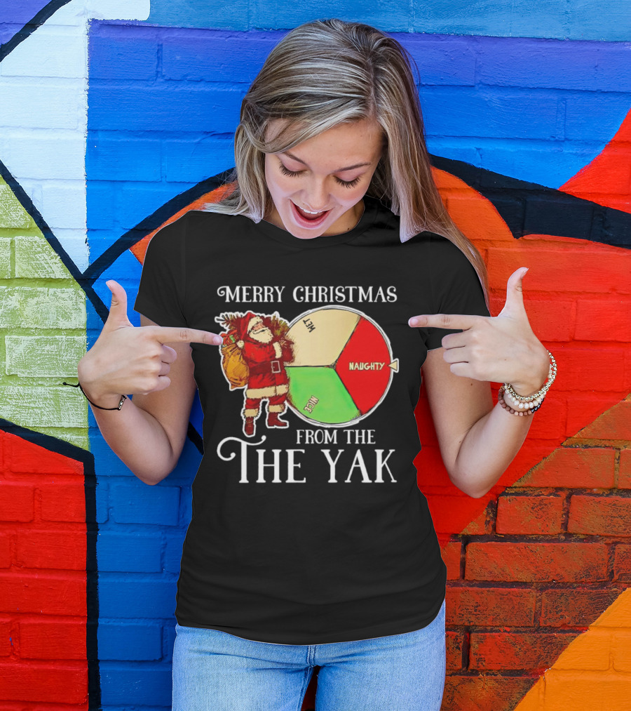 Merry Christmas From The Nice Naughty List Yak Santa T-Shirt