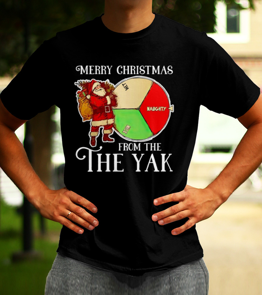 Merry Christmas From The Nice Naughty List Yak Santa T-Shirt