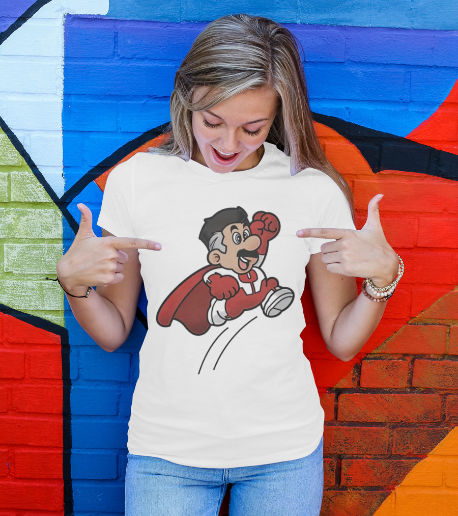 Omni Mario Superhero Jumping Manoeuver T-Shirt