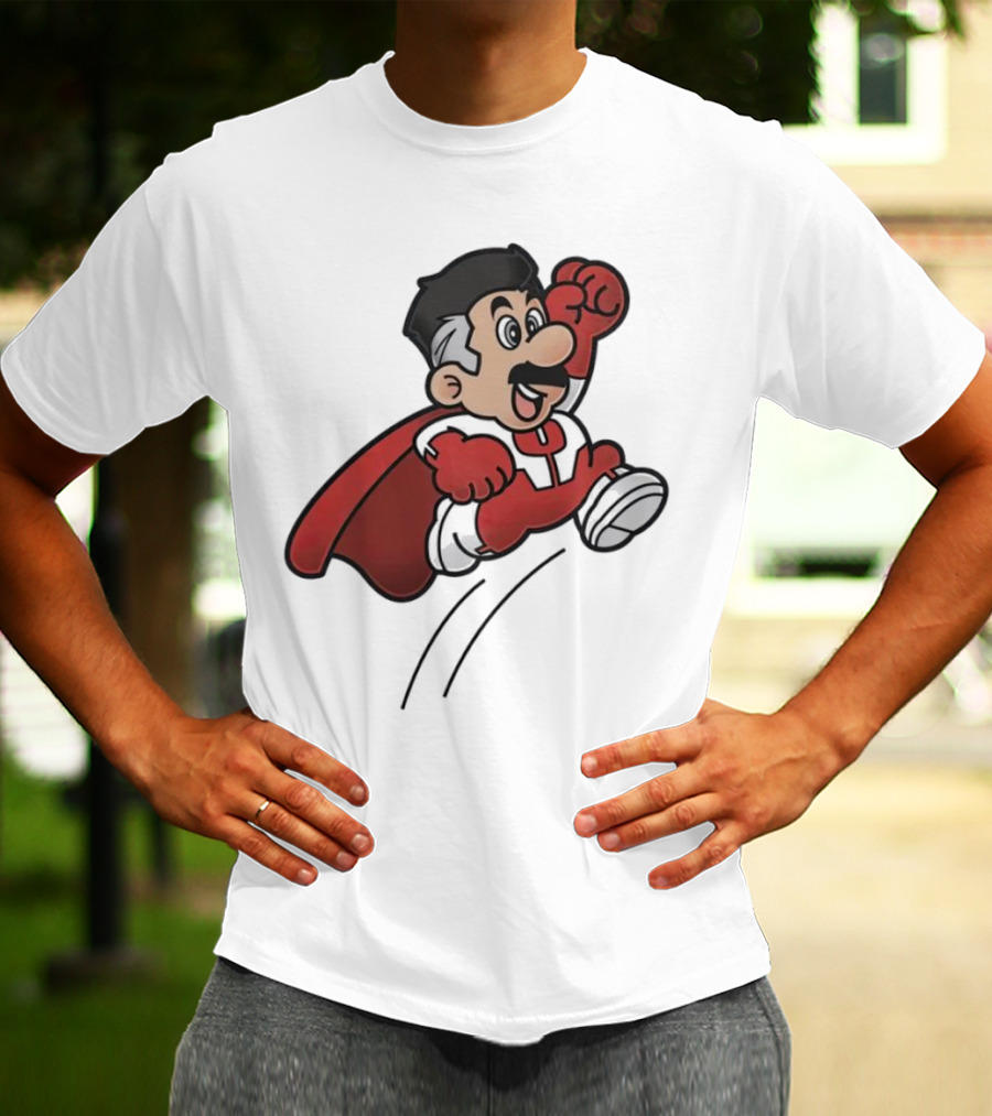 Omni Mario Superhero Jumping Manoeuver T-Shirt