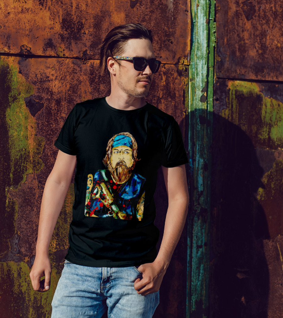 Savior TKO TKO Artist Print Bearded Bandana Warrior T-Shirt