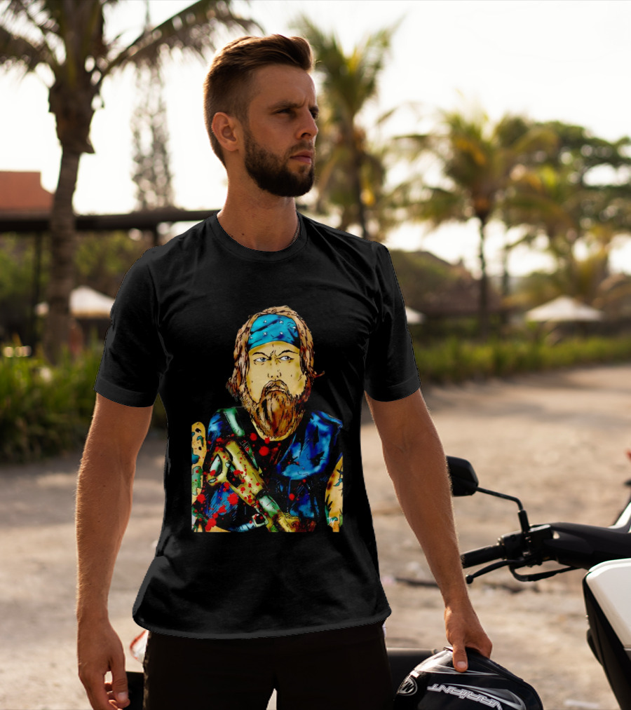 Savior TKO TKO Artist Print Bearded Bandana Warrior T-Shirt