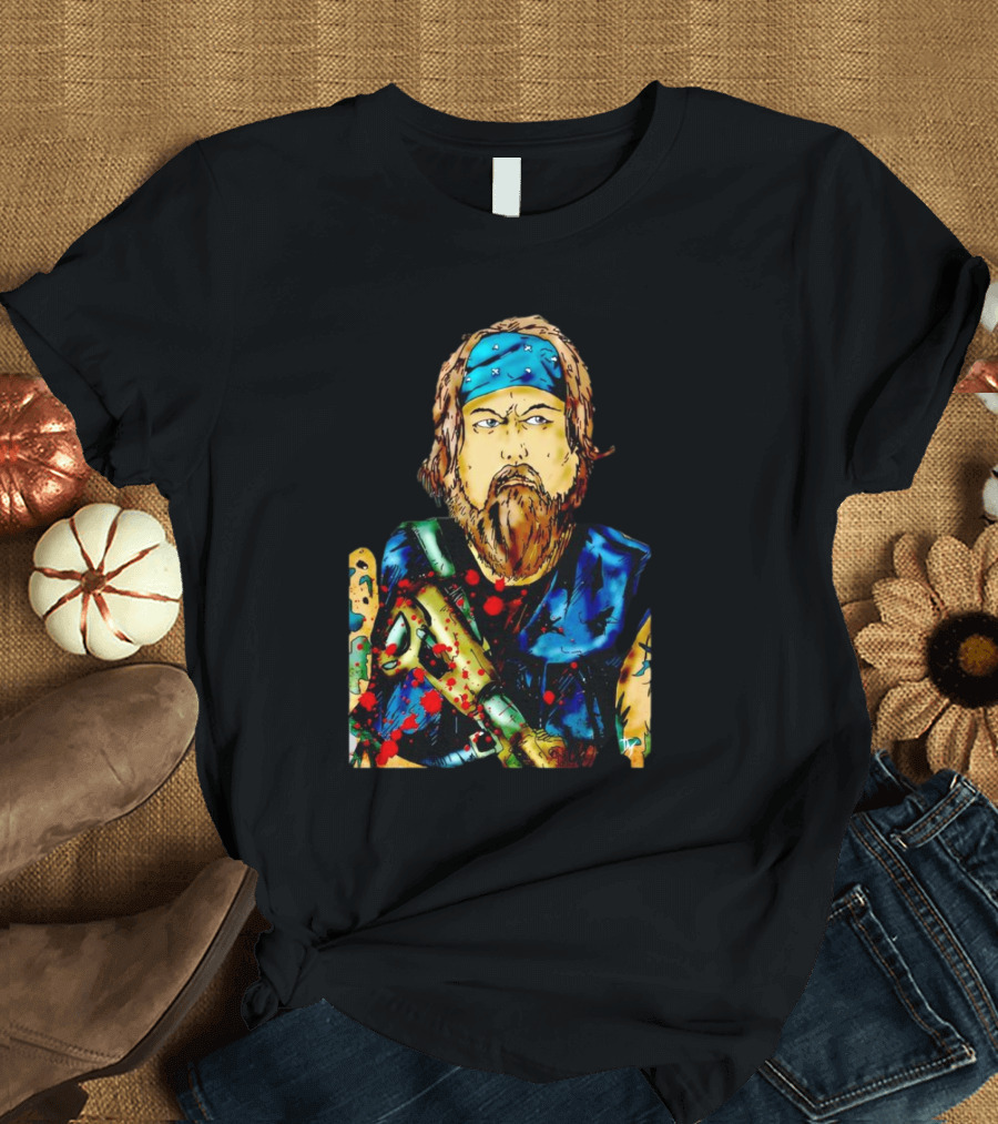 Savior TKO TKO Artist Print Bearded Bandana Warrior T-Shirt